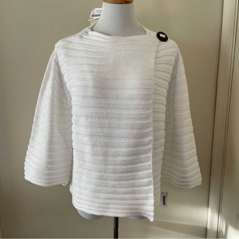 Pure Handknit wrap front cardigan sweater NWT S